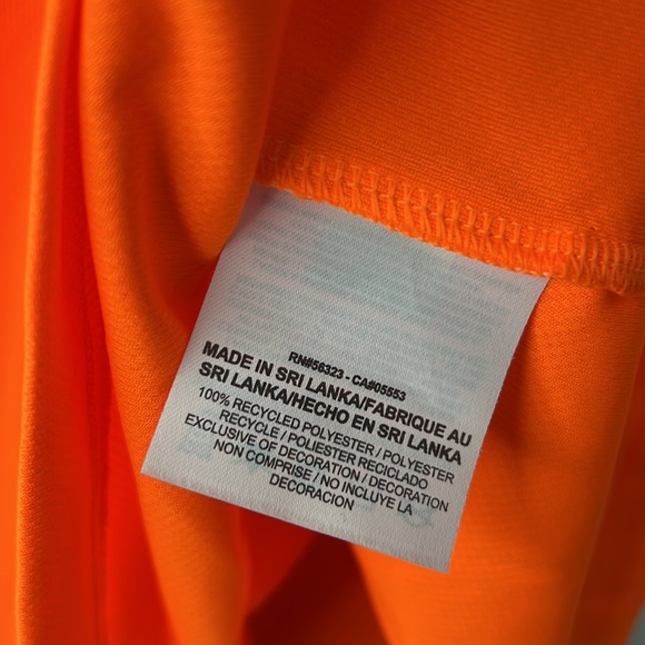Nike Neon Orange Dry Fit Short sleeve Shirt Size L - Picture 6 of 7